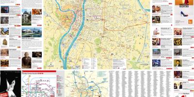 Frantziako Lyon mapa turistikoa