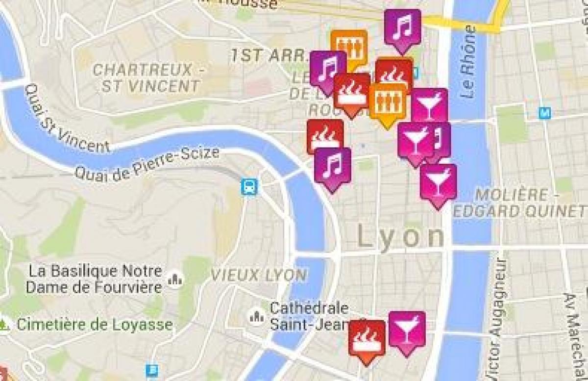 mapa gay Lyon