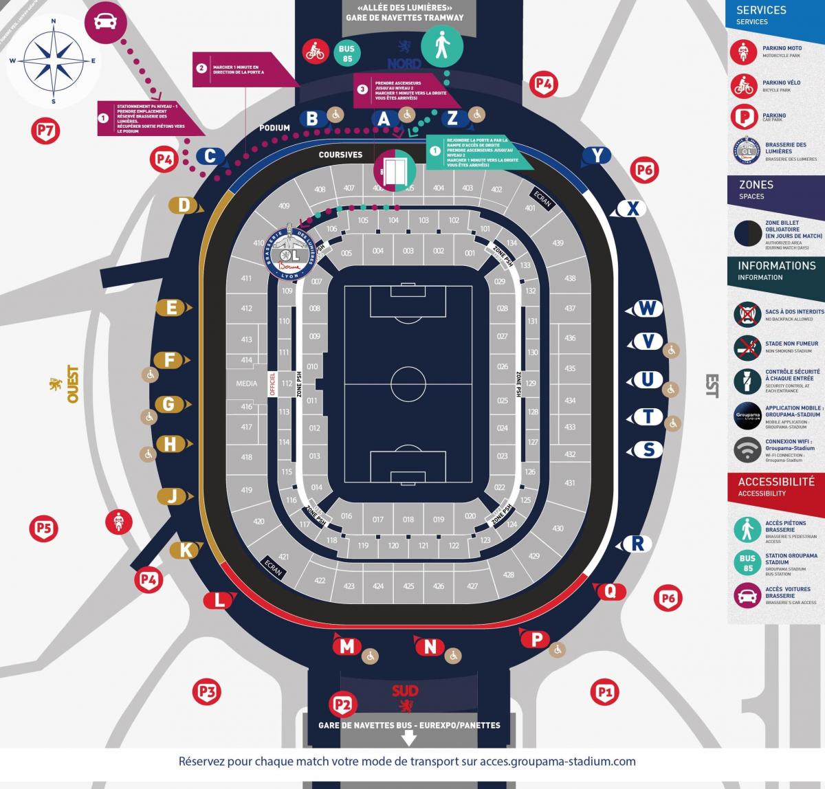 mapa de Lyon futbol zelaian