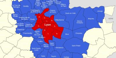 Mapa Lyon auzo 